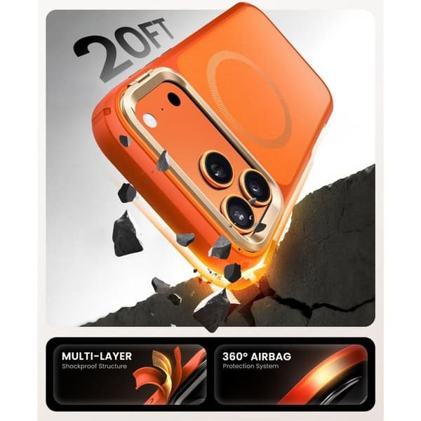Supcase iPhone 17 Pro Max Skal MagSafe Iblsn Ares Flip Coral