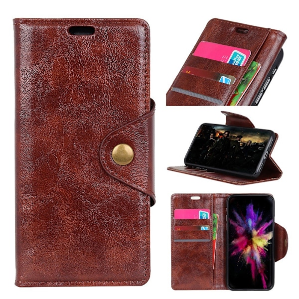 Huawei Honor View 20 - PU Läder Plånboksfodral - Brun Brown Brun