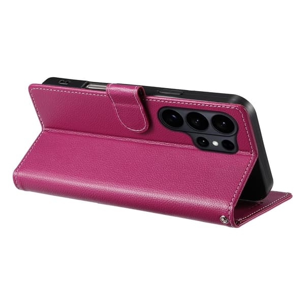 Samsung Galaxy S26 Ultra Plånboksfodral Läder Rosa