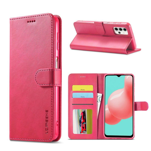 Samsung Galaxy A32 5G - LC.IMEEKE Läder Fodral - Rosa Pink Rosa