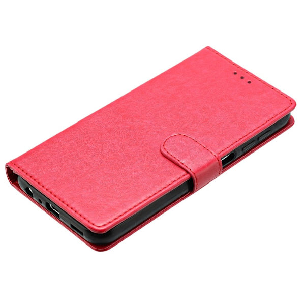 Xiaomi Redmi Note 14 5G Plånboksfodral Läder Röd/Rosa