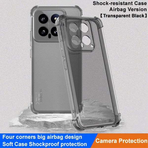 IMAK Xiaomi 14 Skal Shockproof TPU Tonad Svart