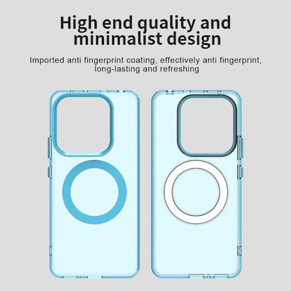 Xiaomi Redmi Note 14 5G Skal MagSafe Matt Hybrid Blå