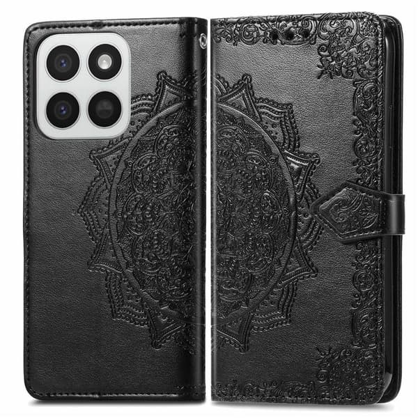 Honor 400 Smart Fodral Mandala Läder Svart