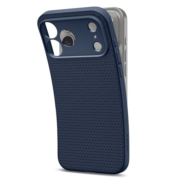 Spigen iPhone 18 Pro / 17 Pro Skal Liquid Air Marinblå