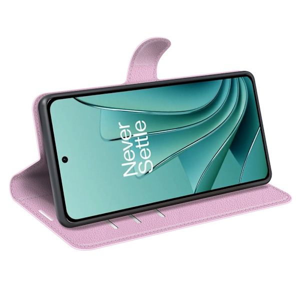 OnePlus Nord 3 5G Fodral Litchi Textur Ljus Rosa