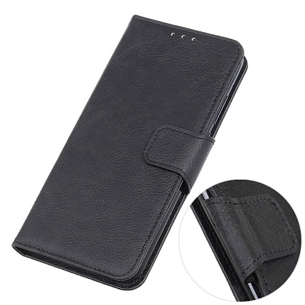 iPhone 12 Pro Max - Litchi Fodral - Svart Black Svart