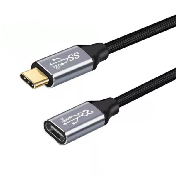 1m USB-C 3.1 Gen2 Hane - USB-C Hona Adapter Kabel Svart