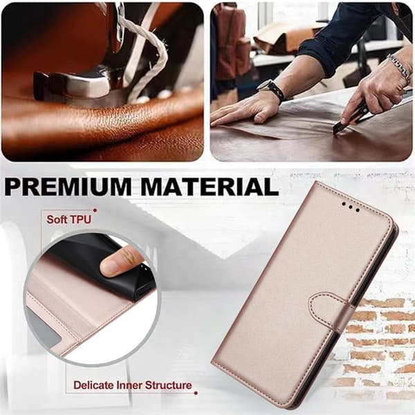 Samsung Galaxy S26 Fodral Läder Roséguld