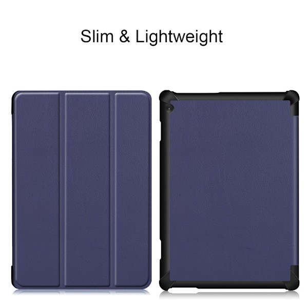 Lenovo Tab M10 TB-X605F TB-X505F Tri-Fold Fodral - Mörk Blå DarkBlue Mörk Blå