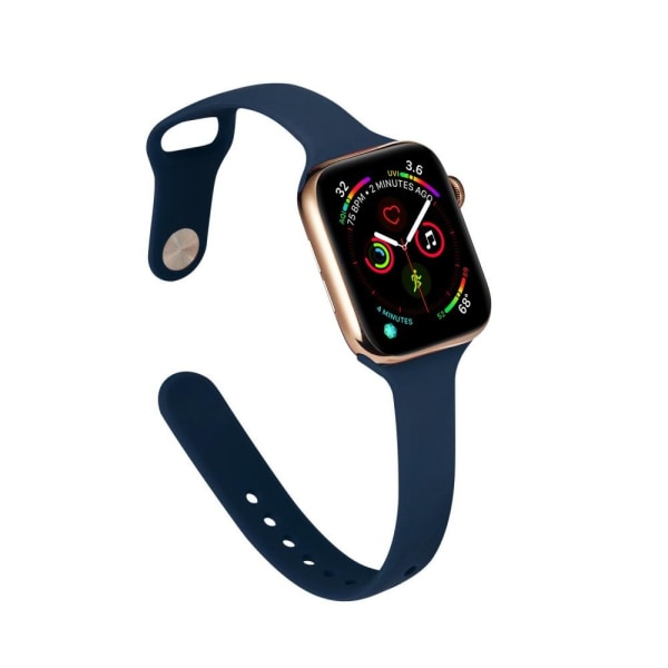 Silikon Armband Apple Watch 42/44/45 mm - Mörk Blå DarkBlue Mörk Blå