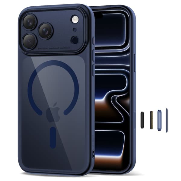 Tech-Protect iPhone 17 Pro Skal MagSafe MagPeak Deep Blue/Clear