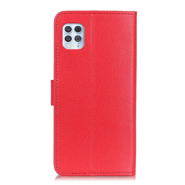 Motorola Moto G100 - Litchi Plånboksfodral - Röd Red Röd