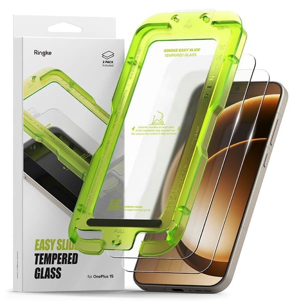 Ringke OnePlus 15 2-PACK Easy Slide Skärmskydd Härdat Glas