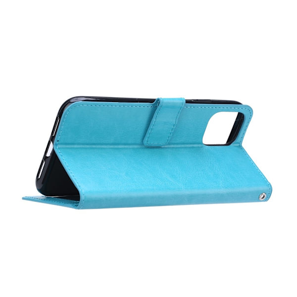 iPhone 12 Pro Max - Crazy Horse Fodral - Ljus Blå LightBlue Ljus Blå