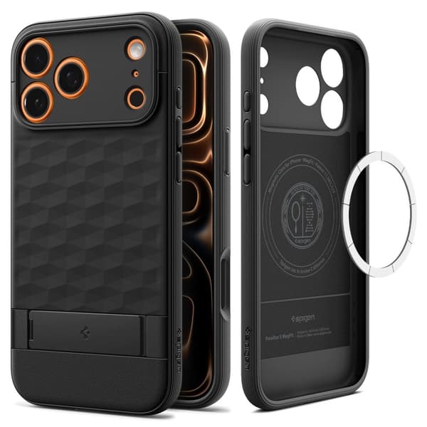 Spigen iPhone 17 Pro Max Skal MagSafe Parallax 'S' Matt Svart