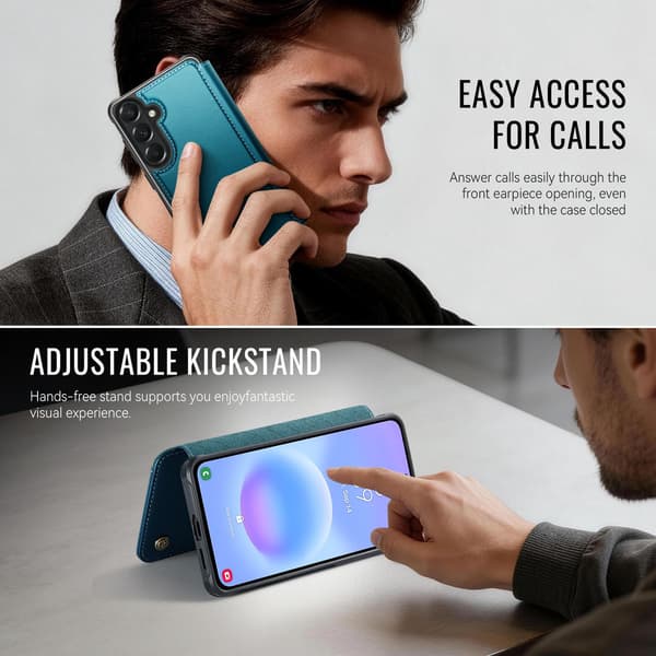 CASEME Samsung Galaxy A18/A17/A16/A26 Skal RFID Plånbok Blå