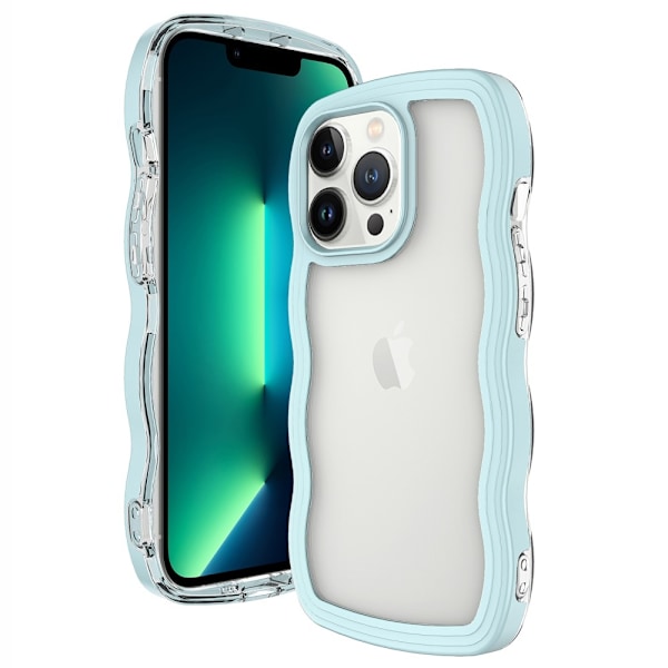 iPhone 15 Pro Max Skal Wavy Hybrid Transparent/Grön