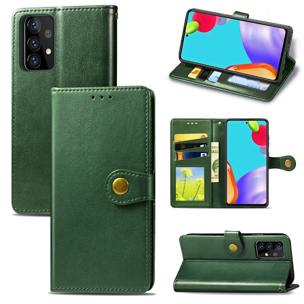 Samsung Galaxy A72 - Solid Plånboksfodral - Grön Green Grön