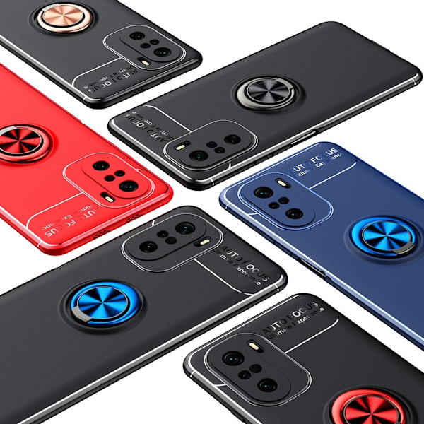 Xiaomi Mi 11i - Ring Skal - Svart/Röd Svart/Röd