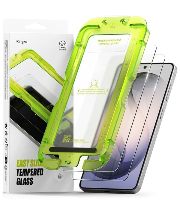 Ringke Galaxy S26 Plus 2-PACK Easy Slide Skärmskydd Härdat Glas