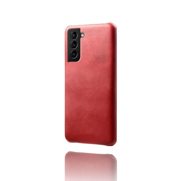 Samsung Galaxy S22 Skal Läderbelagt Röd
