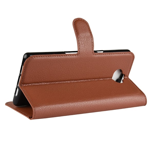 Sony Xperia 10 Plus - Litchi Plånboksfodral - Brun Brown Brun