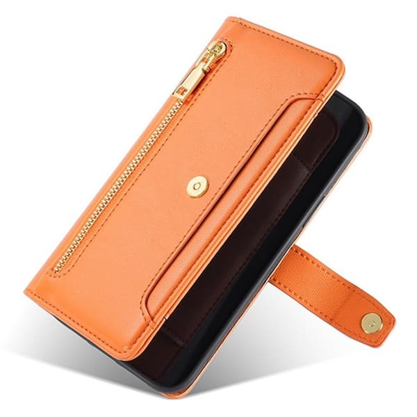 Xiaomi Redmi 15C Fodral Läder Multifunktionellt Orange