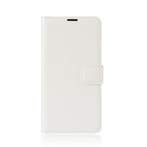Huawei P10 Lite - Litchi Plånboksfodral - Vit White Vit