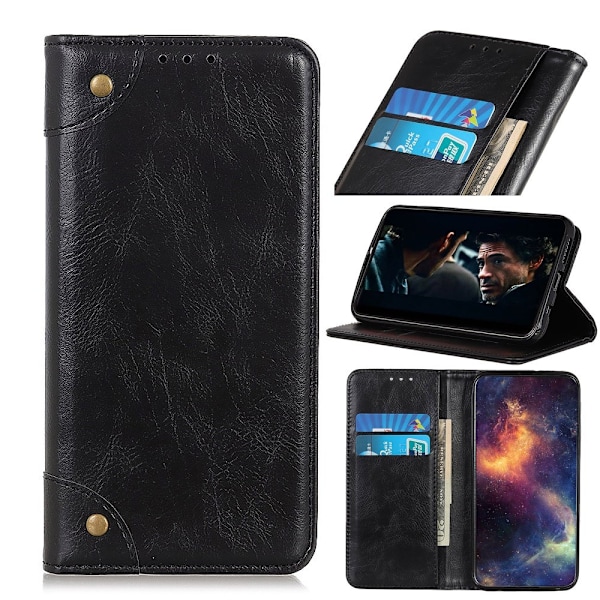 Huawei P40 - Split Läder Plånboksfodral - Svart Black Svart