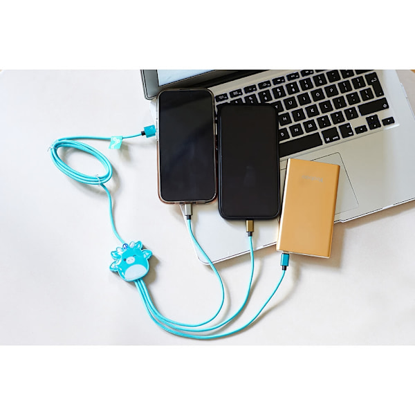Squishmallows Laddningskabel 1,2m  3in1 USB-C/Micro/Lightning Tatiana