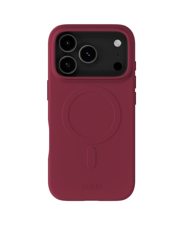 holdit iPhone 17 Pro Mobilskal Soft MagSafe Red Velvet