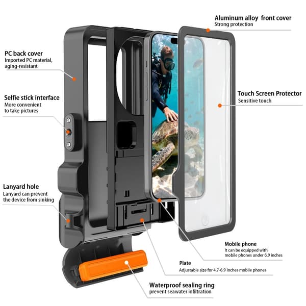 Tech-Protect Universal IPX8 Pro Dykning Vattentätt Fodral