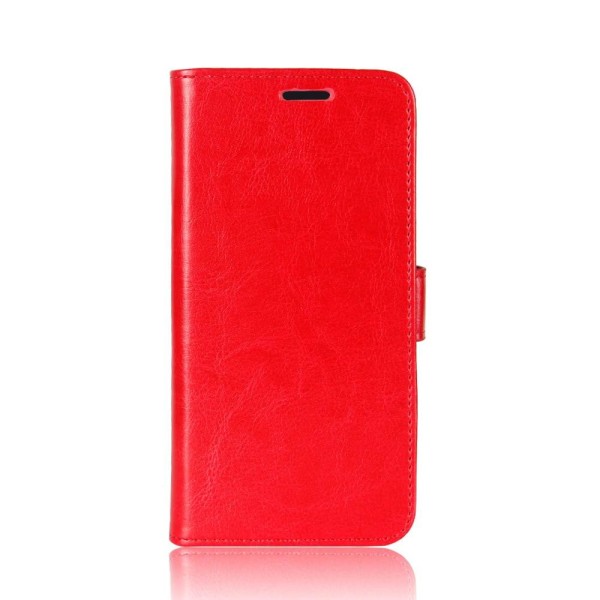 OnePlus 7T - Crazy Horse Plånboksfodral - Röd Red Röd