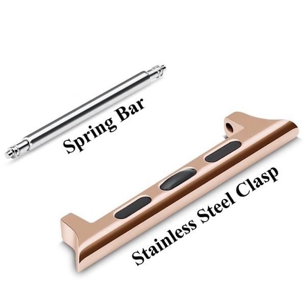 Spring Bar Fästen till Apple Watch 42/44/45/49 mm Roséguld Roséguld Roséguld