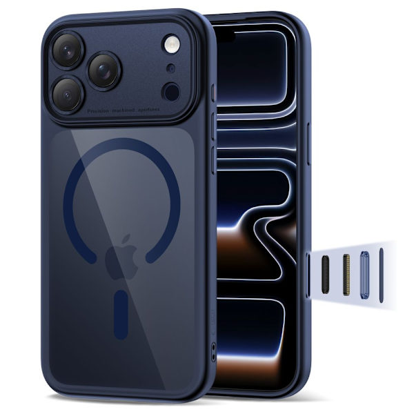 Tech-Protect iPhone 17 Pro Skal MagSafe MagPeak Deep Blue/Clear