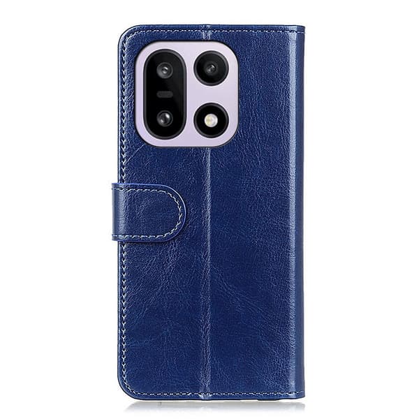 OnePlus 15 Fodral Crazy Horse Läder Blå