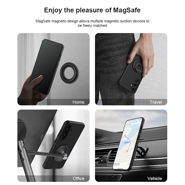 NILLKIN Samsung Galaxy S24 FE Skal MagSafe Frosted Shield Pro Svart