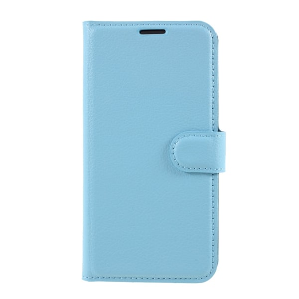 iPhone Xs Max Fodral Litchi Läder Ljus Blå