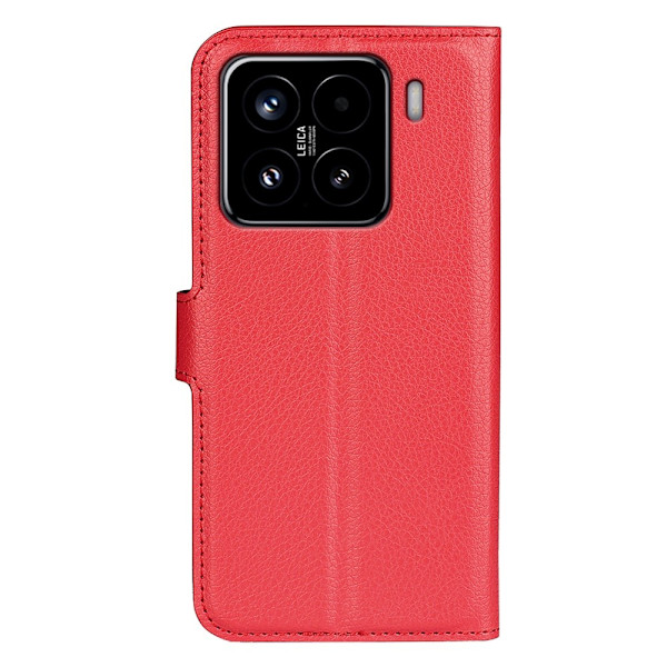 Xiaomi 15 Fodral Litchi Läder Röd