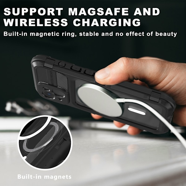 ShellBox iPhone 14 MagSafe IP68 Aluminium Vattentät Skal Svart