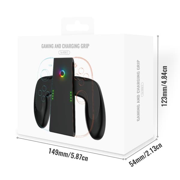 JYS Nintendo Switch 2 Joy-Con Charging Grip Svart