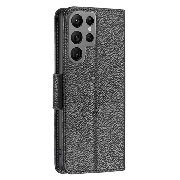 Samsung Galaxy S24 Ultra Fodral Litchi Shark Svart