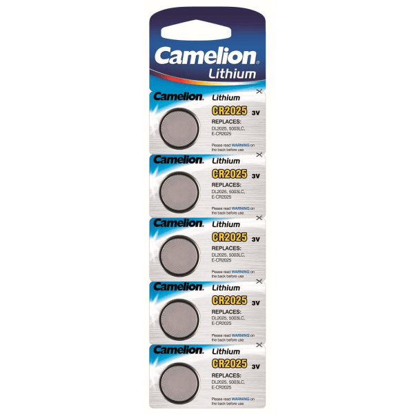 CR2025 Batteri 5-pack Litium Camelion knappcell