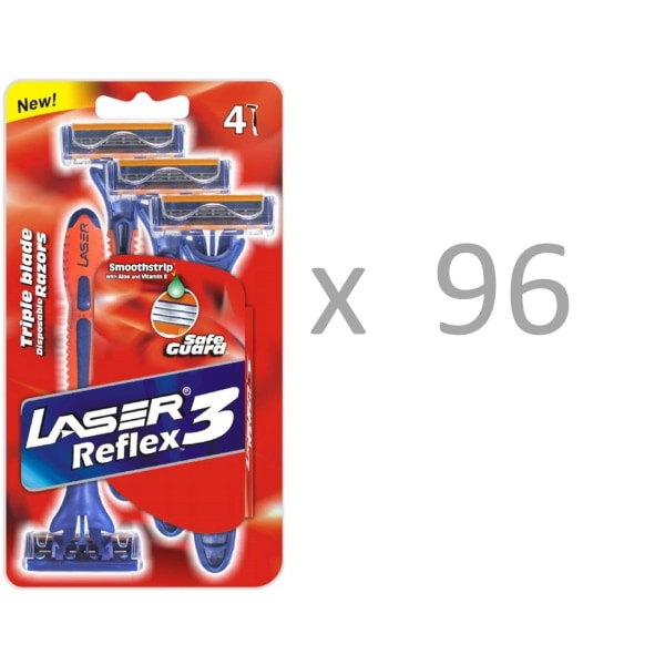 Rakhyvel 96x 4-pack Laser Reflex3, 3-bladiga rakhyvlar för män