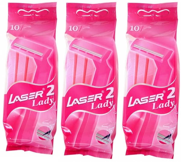Rakhyvel för tjejer, kvinnor, damer 30-pack Laser Lady2