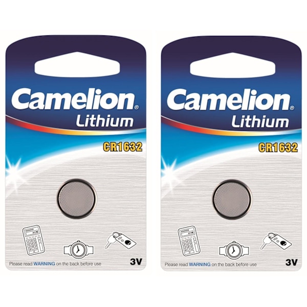 CR1632 knappcell Litium Batteri 3V 2-pack Camelion Silver