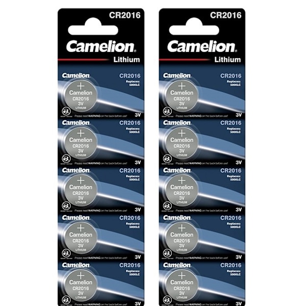 CR2016  10-pack Batteri Knappcell 3V Litium Lithium