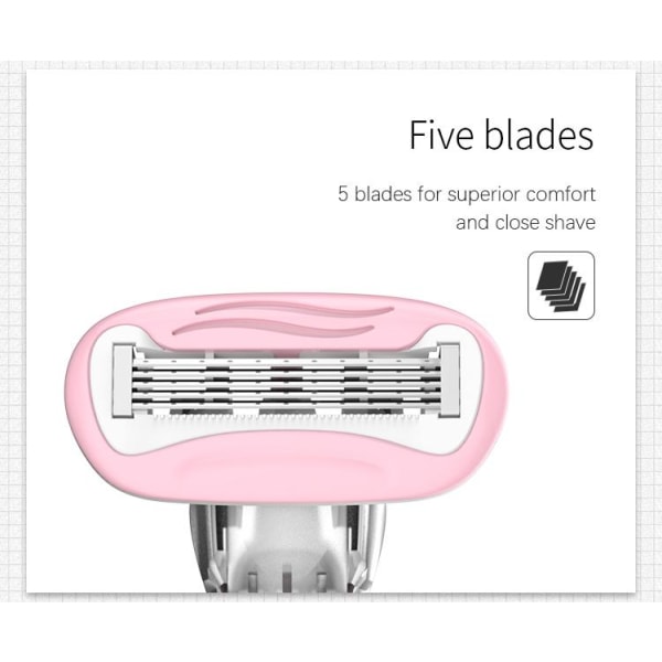 Rakhyvel för kvinnor, tjejer, Kaili Lady5 inkl 2 rakblad Rosa