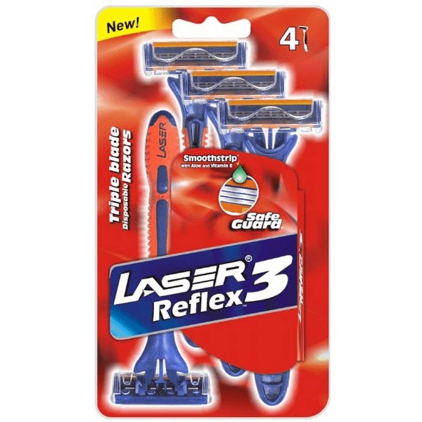Rakhyvel för män Reflex3 4-pack